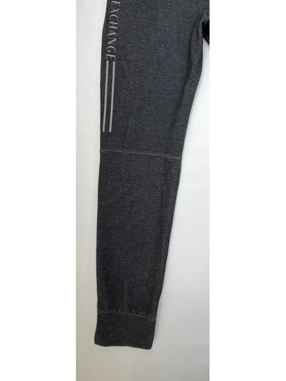 Armani Exchange Men's Sweatpants Drawstring Zip Pocket Solid Size S Gray
